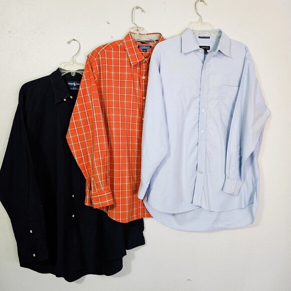 Ralph Lauren Lands End Croft Barrow Men's Casual Shirt Bundle All Size L - Picture 14 of 14